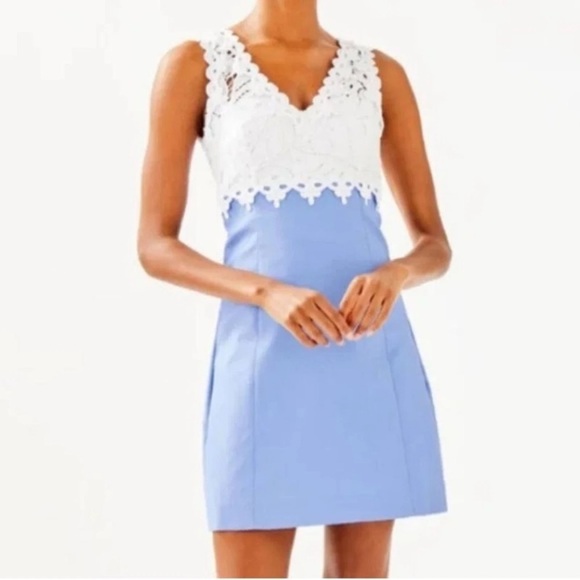 Lilly Pulitzer Dresses & Skirts - Lily Pulitzer Sandi Stretch Shift dress Blue Peri Womens Size 6